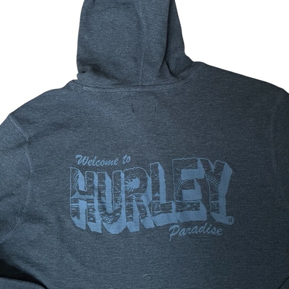 Hurley Paradise Navy Blue Textured Hoodie Men’s XL - Picture 6 of 6